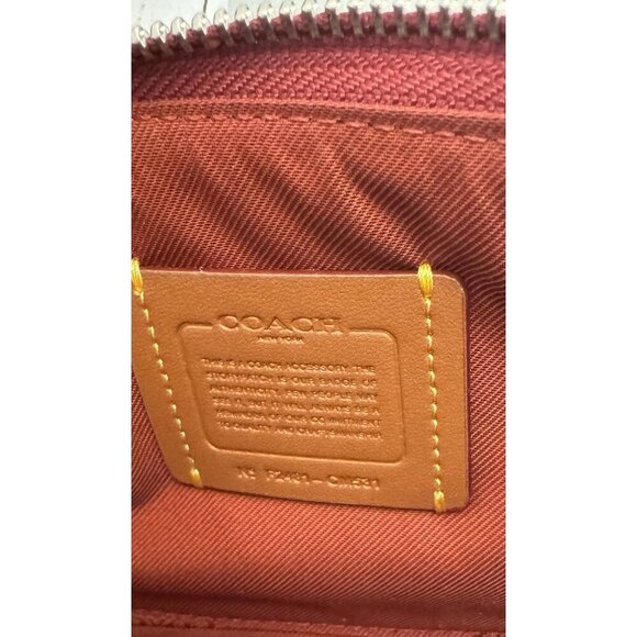 Coach Maroon Red Kira Quilted Leather Silver Crossbody Purse CM531 7.5x4” NWOT - Picture 8 of 9